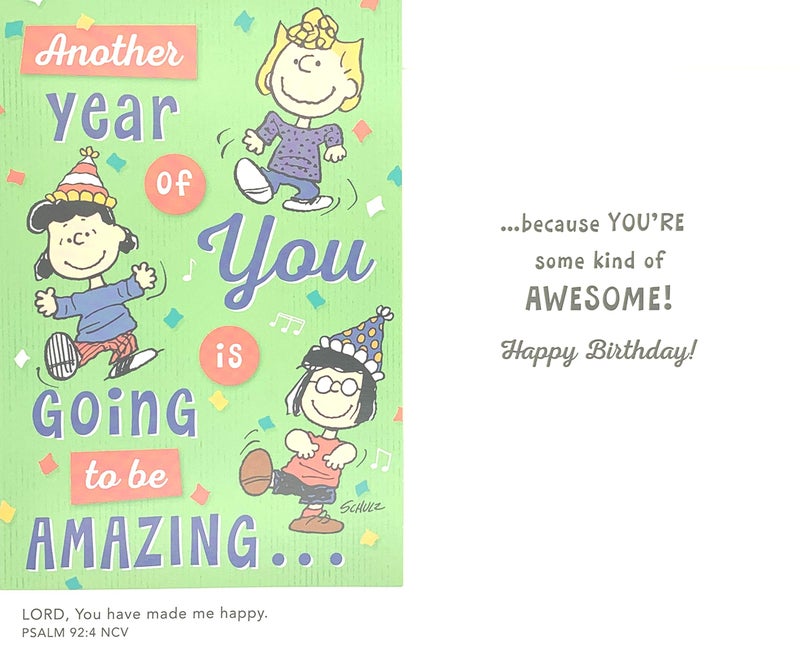 DaySpring - Peanuts - Happy Birthday - 4 Design Assortment with Scripture - 12 Boxed Cards & Envelopes (J0381) - Image 4